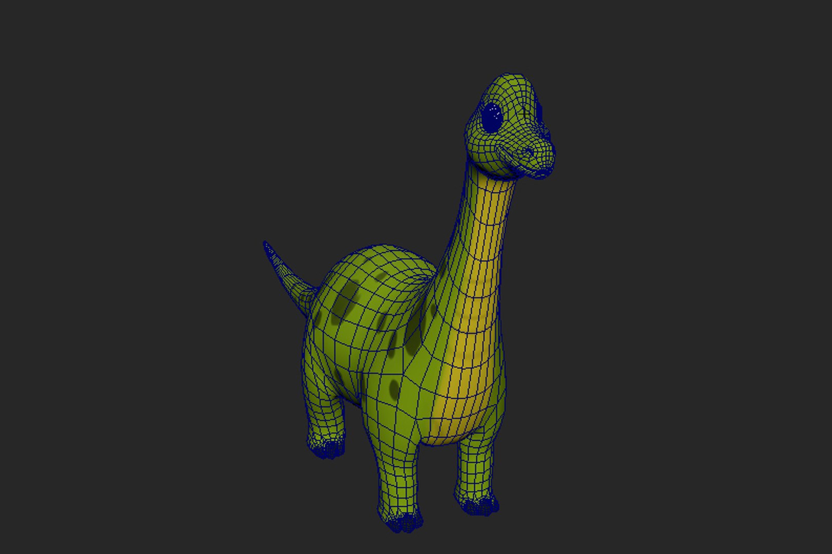 3D model cartoon brachiasaurus dinosaur - TurboSquid 1628569