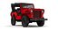 Red Jeep Willys