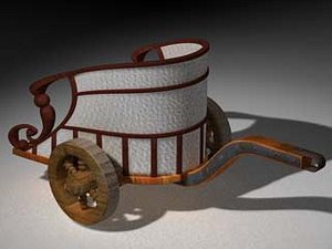 3d c4d ancient roman chariot