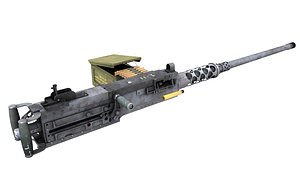 browning m2 3d model
