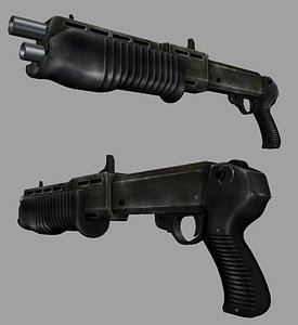 3d shotgun shot gun model