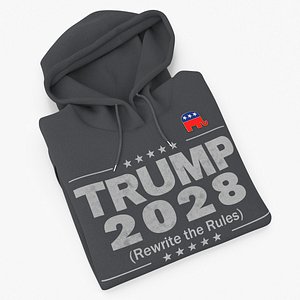 Trump 2028 Hoodie with Republican Elephant Pin