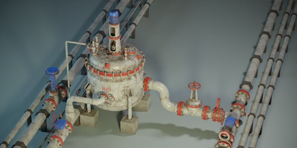 pbr industrial agitated reactor 3D model