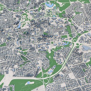 Kitchener City Canada 3D model