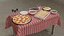 Mesa de almuerzo familiar - Paquete de 11 modelos - Low Poly