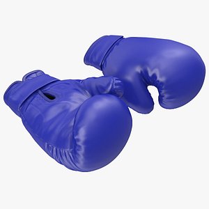 max boxing gloves blue modeled