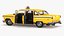 Classic Checker Taxi Cab Rigged for Cinema 4D