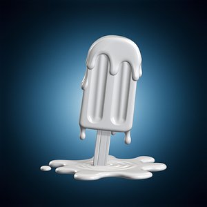 Melting Popsicle Character 3D Print Model
