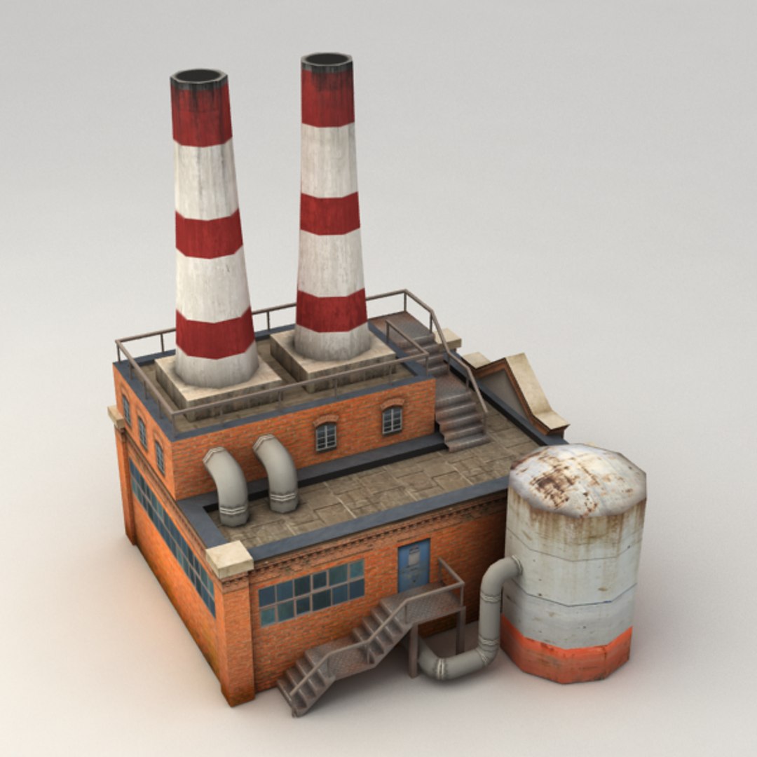 Factory Powerplant 3d Model