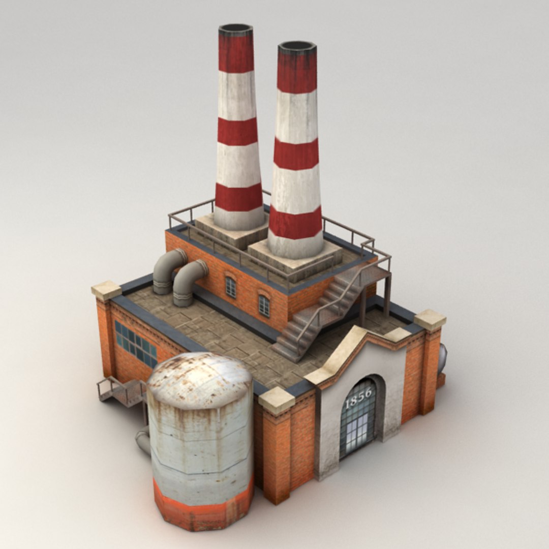 Factory Powerplant 3d Model