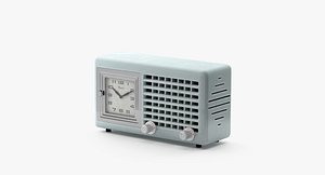 3d 60s clock radio model