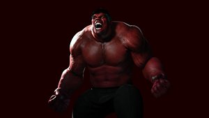 3D Red Hulk