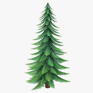 Cartoon Fir Tree 03 model