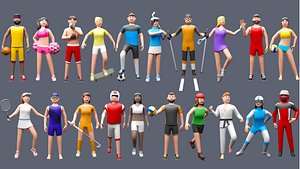 Cartoon characters 4 sport 3D
