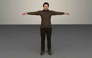 3d man evil character model