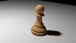 3D chess pawn model