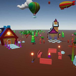 Fantasy Low Poly Environment 3D Model 3D