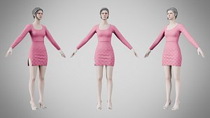 Dress 54 Deep Blush model