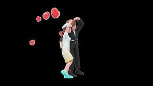3D Valentine  s Day 3D creative couple