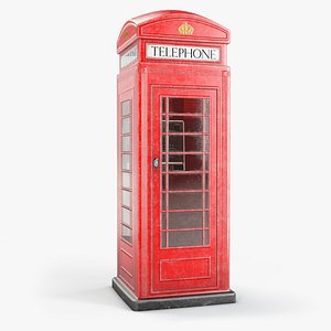 Old Red Phone Box LOW POLY