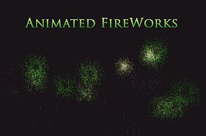 3D fireworks particles