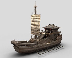 3D Chinese Boat 02 model