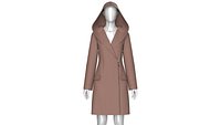 Girls Side Zip Long Hooded Coat