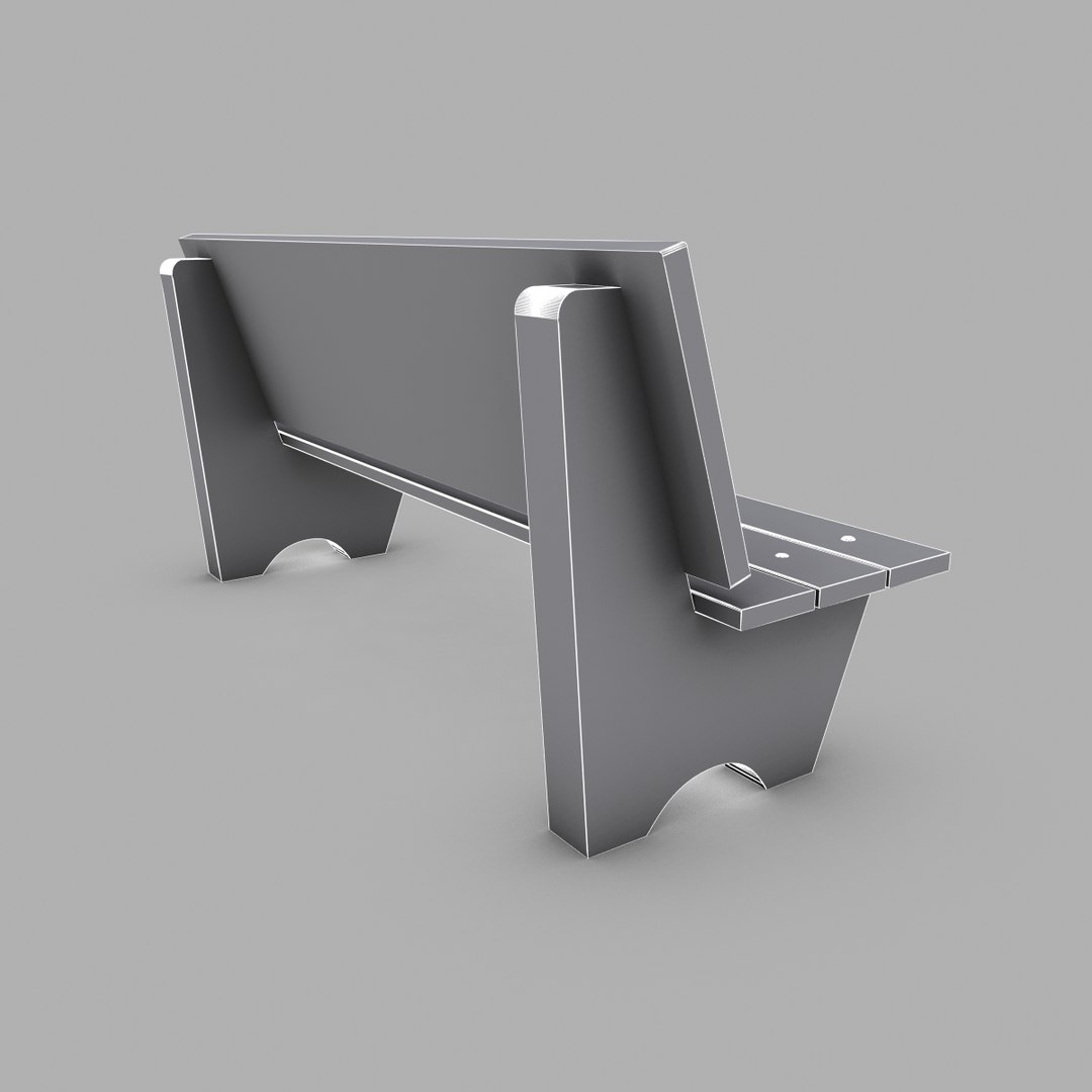 Bus Stop Bench 3d Obj