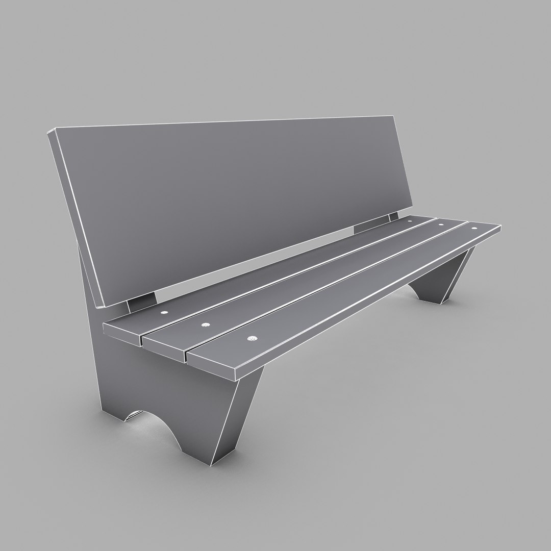 Bus Stop Bench 3d Obj