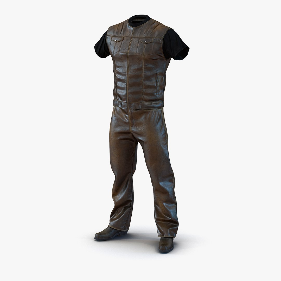 Biker Outfit Generic 2 3D model preview