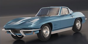 3D Chevrolet Corvette Stingray C2 1963