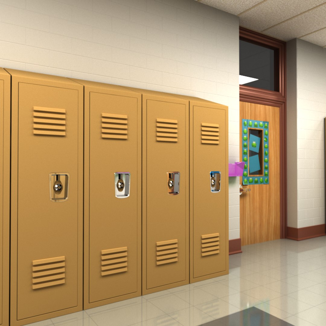 3d Model School Hallway