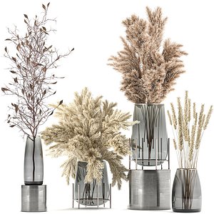 Bouquet of dried flowers in a vase 103