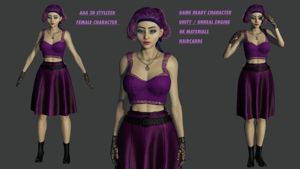 3D AAA Stylized 3D Character 01 - Game Ready Character