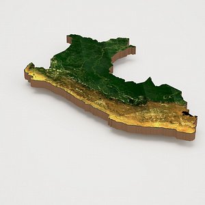 Peru Realistic 3D Terrain Map