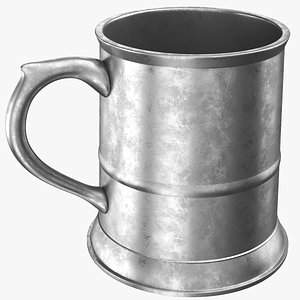 real pewter mug jug 3D model