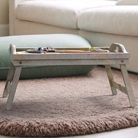 Wooden Bed Tray Artist with Paint Palette