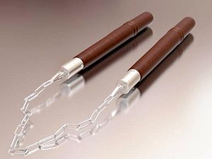 nunchaku wood silver 3d max
