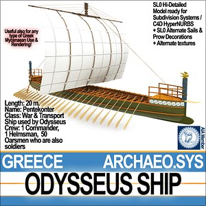 3ds max greek homeric odysseus ship