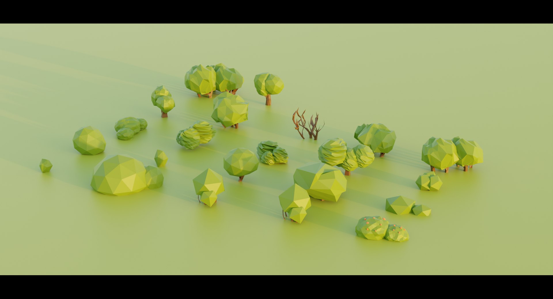 Low Poly Rocks And Bushes Asset Pack 3D Model - TurboSquid 2033991