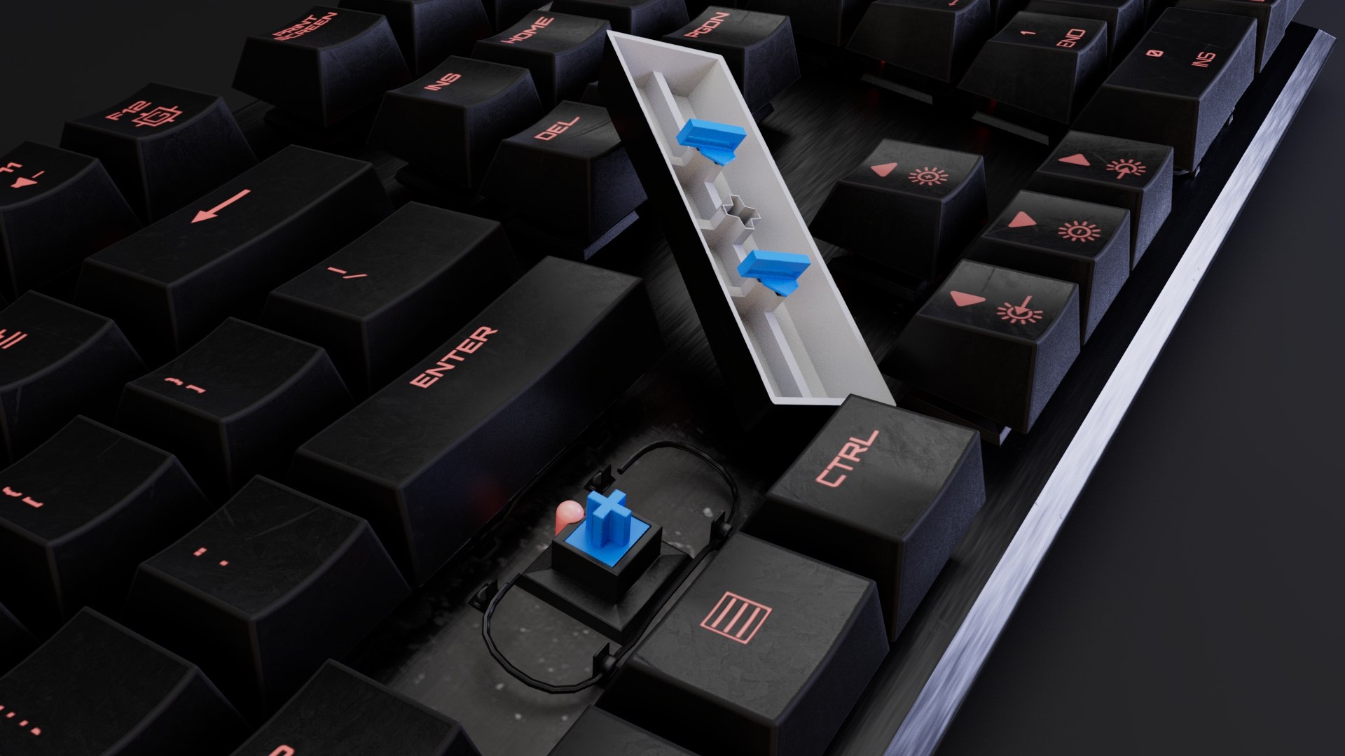 3D Keyboard HyperX Alloy FPS - TurboSquid 1844649