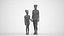 Basics0824 - A set containing 5 models of male and female teens and kids standing in casual attire i