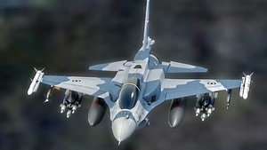 F-16D Block 60-Fully Rigged-High Resoulution Changabel Textures model