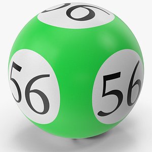 Bingo Ball 56 3D model