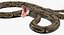 Brown Python Snake Rigged for Cinema 4D