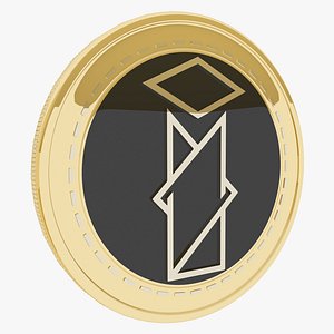 3D model INT Chain Cryptocurrency Gold Coin