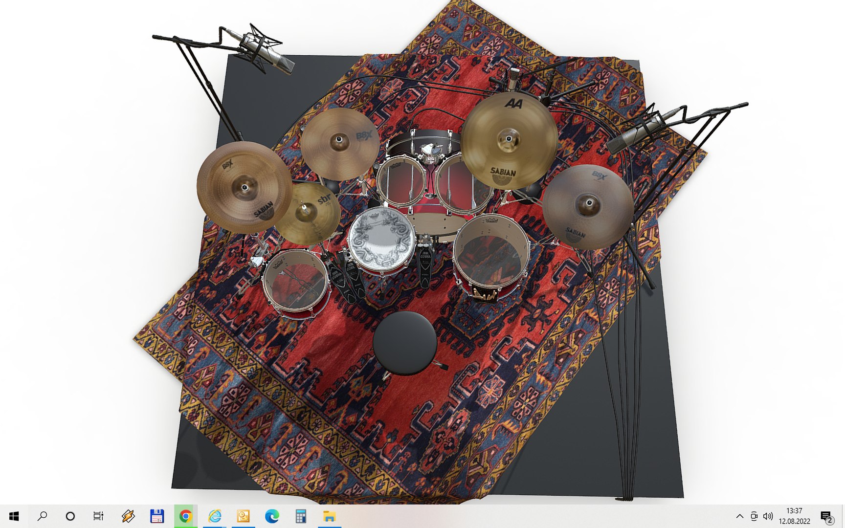 Drum Kit 3D model https://p.turbosquid.com/ts-thumb/J9/CwxSoF/yX/snmekobrazovky196/png/1660312197/1920x1080/fit_q87/23828ece9208586d92d0230e018b9345cd0a937a/snmekobrazovky196.jpg