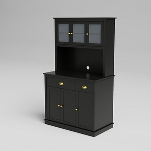 3D Cabinet for Kitchen Black
