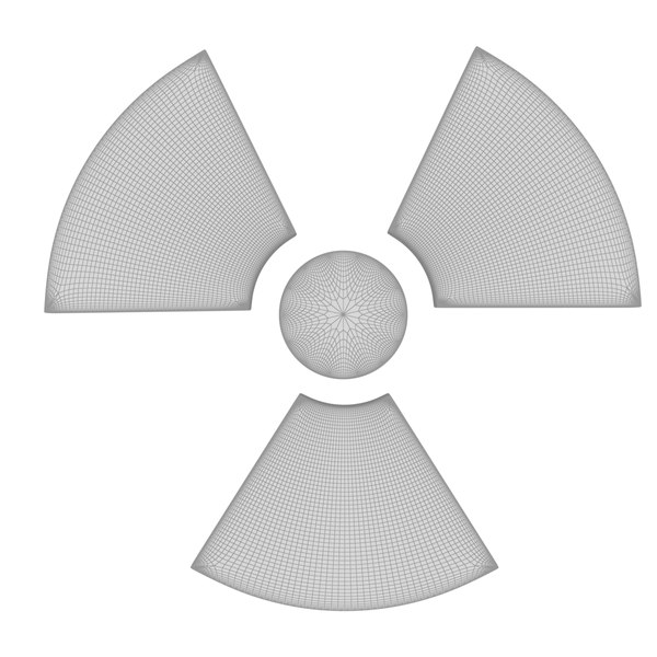 3d radioactive symbol model