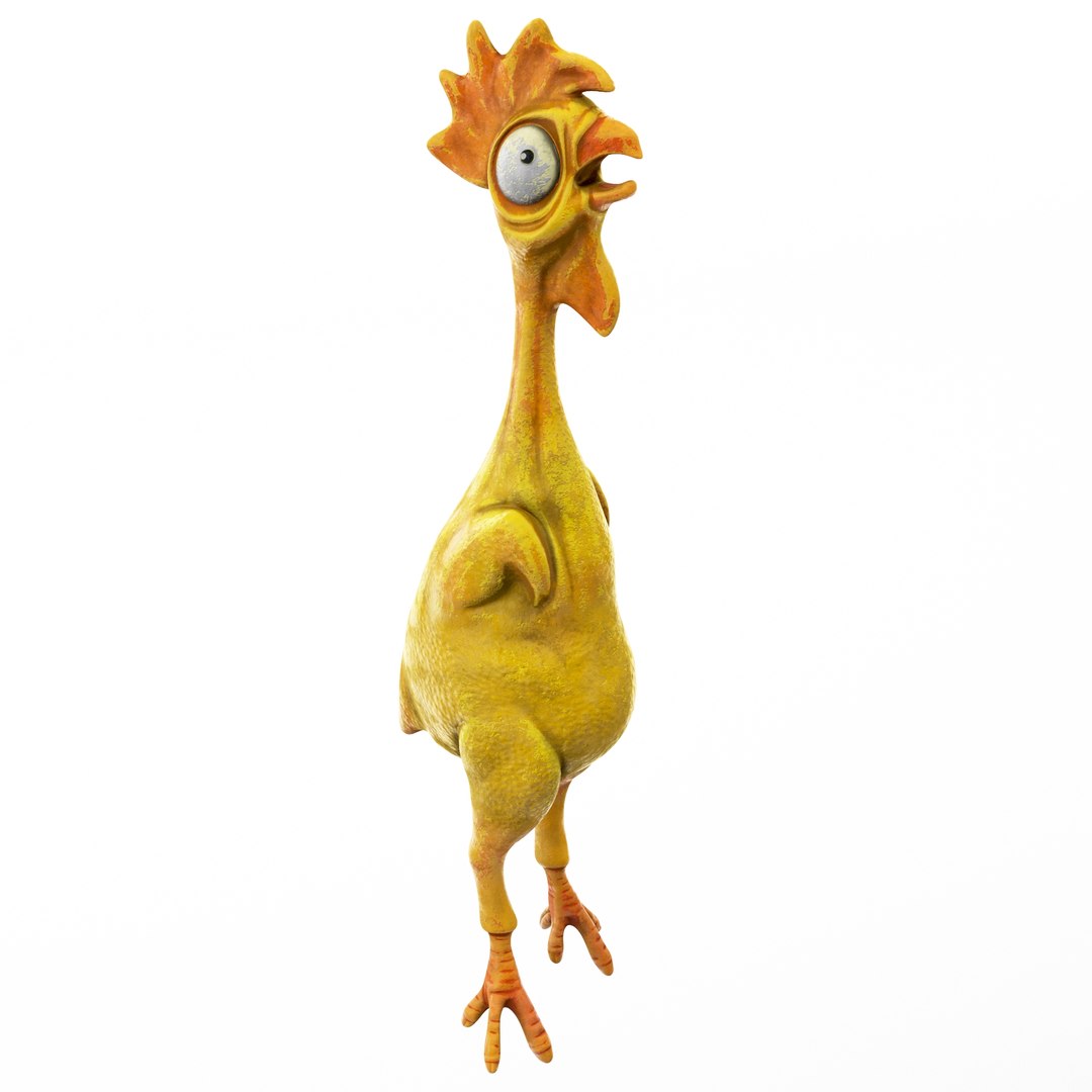 Chicken Cartoon Rigged Model - TurboSquid 1654087
